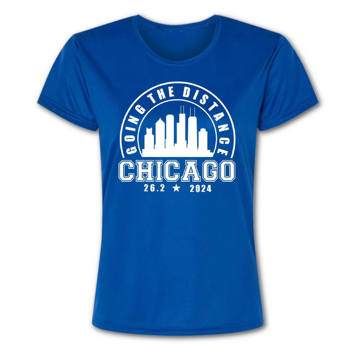 Ladies Chicago 2024 Marathon Shirt, Going the Distance
