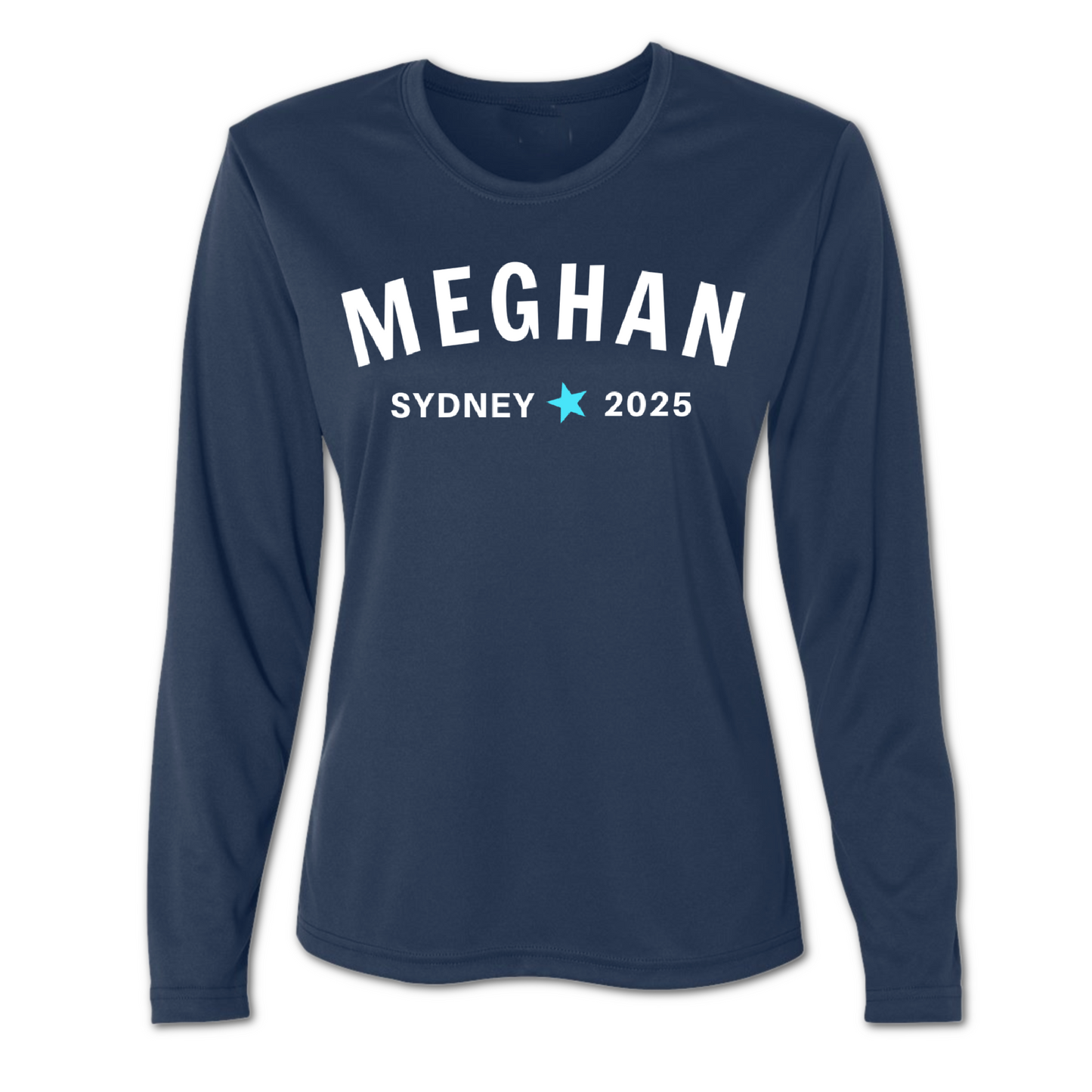 ladies personalized sydney marathon running shirt