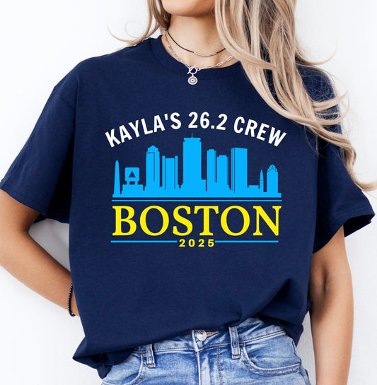 boston marathon support crew shirt