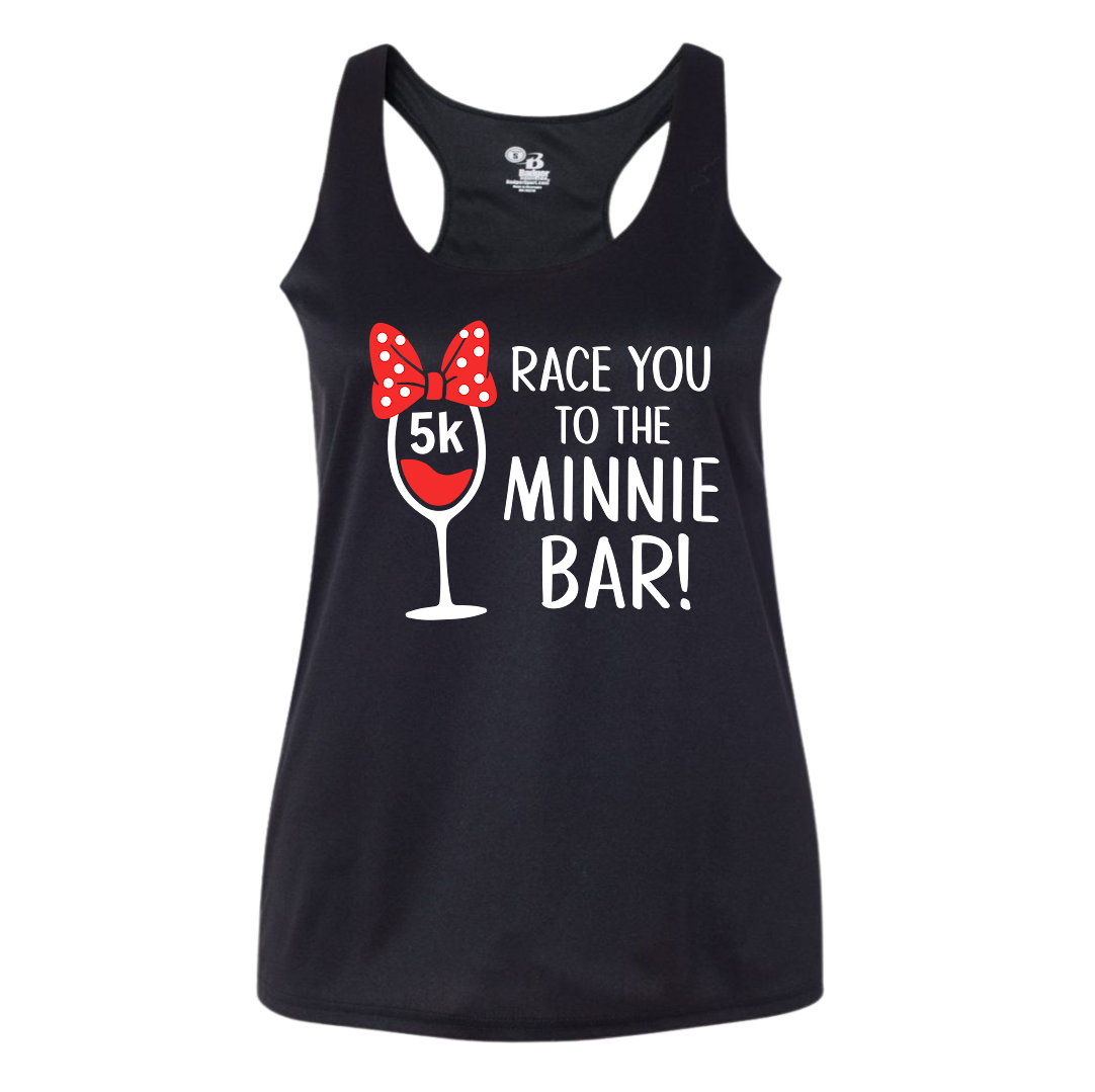 Minnie Bar Running Tank, Custom Wine and Dine Run Tank