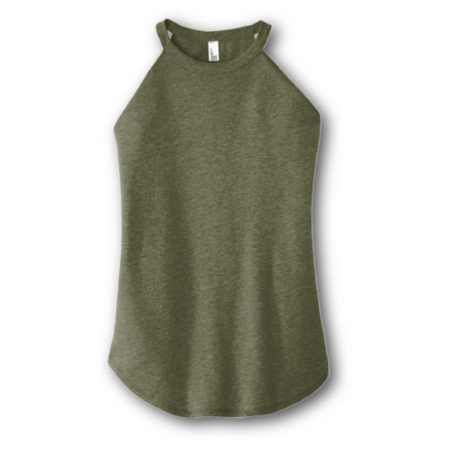 Ladies High Neck Halter Tank Top with Flattering, Flowy Silhouette in