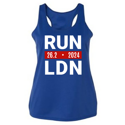 solid royal moisture wicking 2024 london marathon running tank perfect for race day or marathon training
