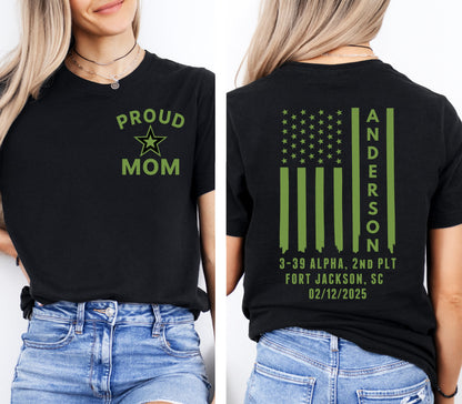 Custom Army Bootcamp Graduation Shirts for Army Family Day, Proud Army Mom
