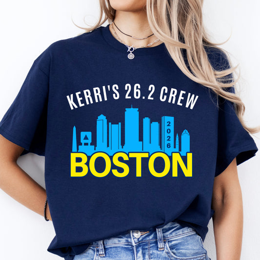 boston marathon support crew shirt
