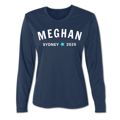 ladies personalized sydney marathon running shirt