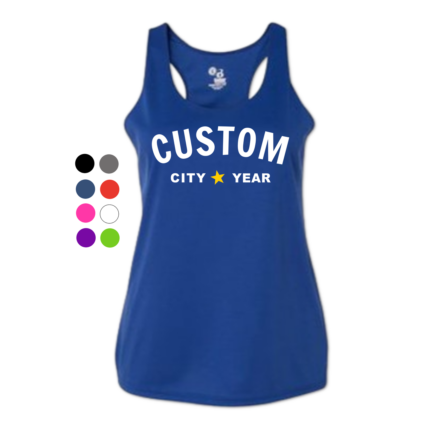 personalized running tank top with name