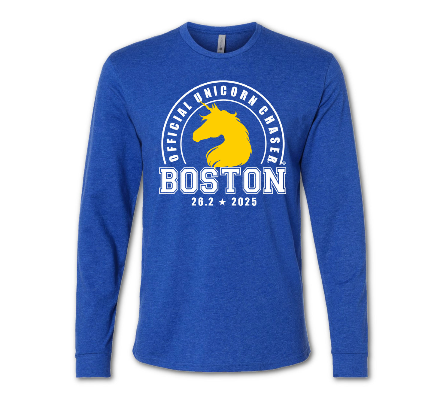 boston marathon long sleeve shirt official unicorn chaser boston quaifier
