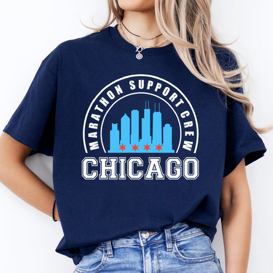 chicago marathon cheer crew shirt
