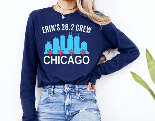 chicago marathon cheer crew shirt
