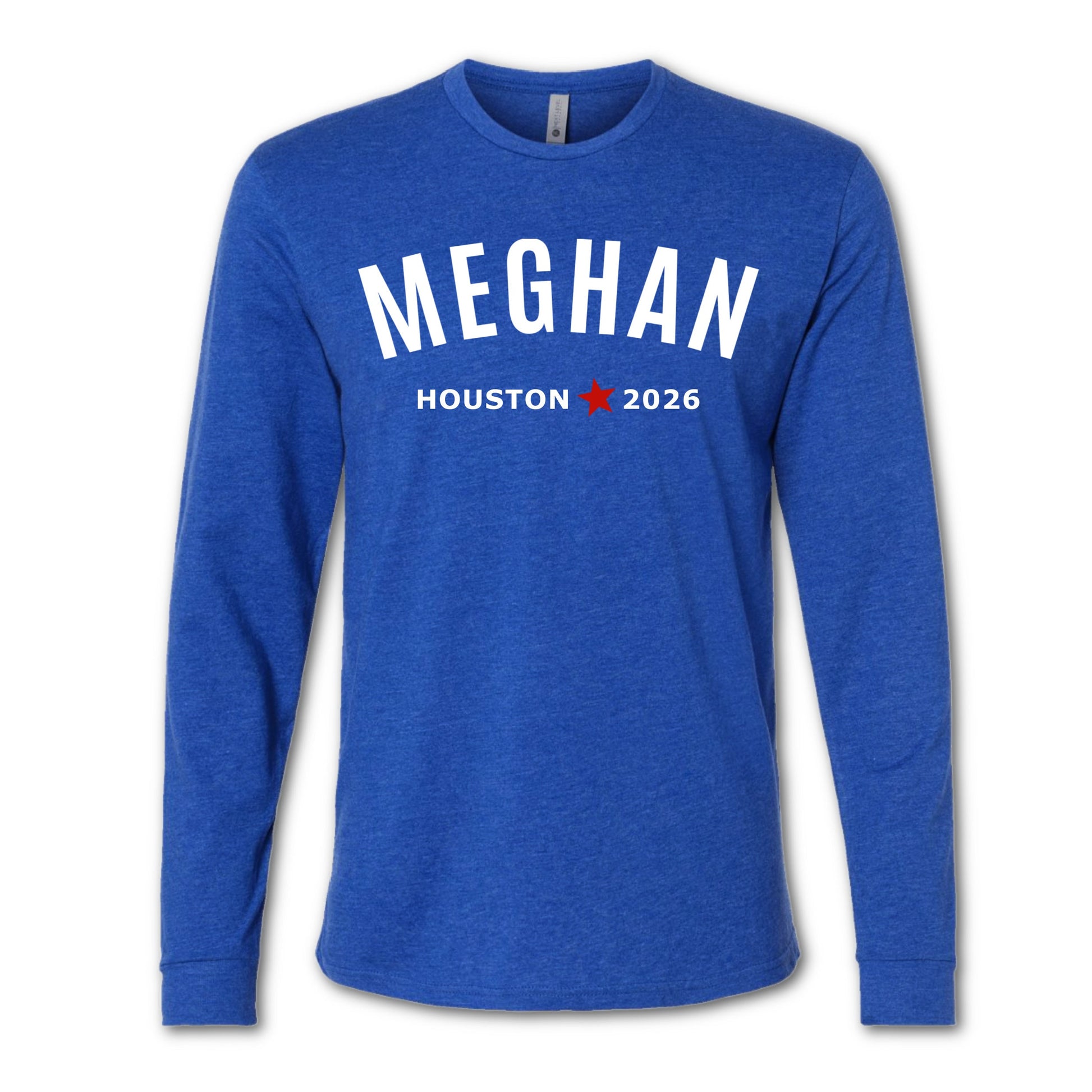 houston long sleeve running shirt with name
