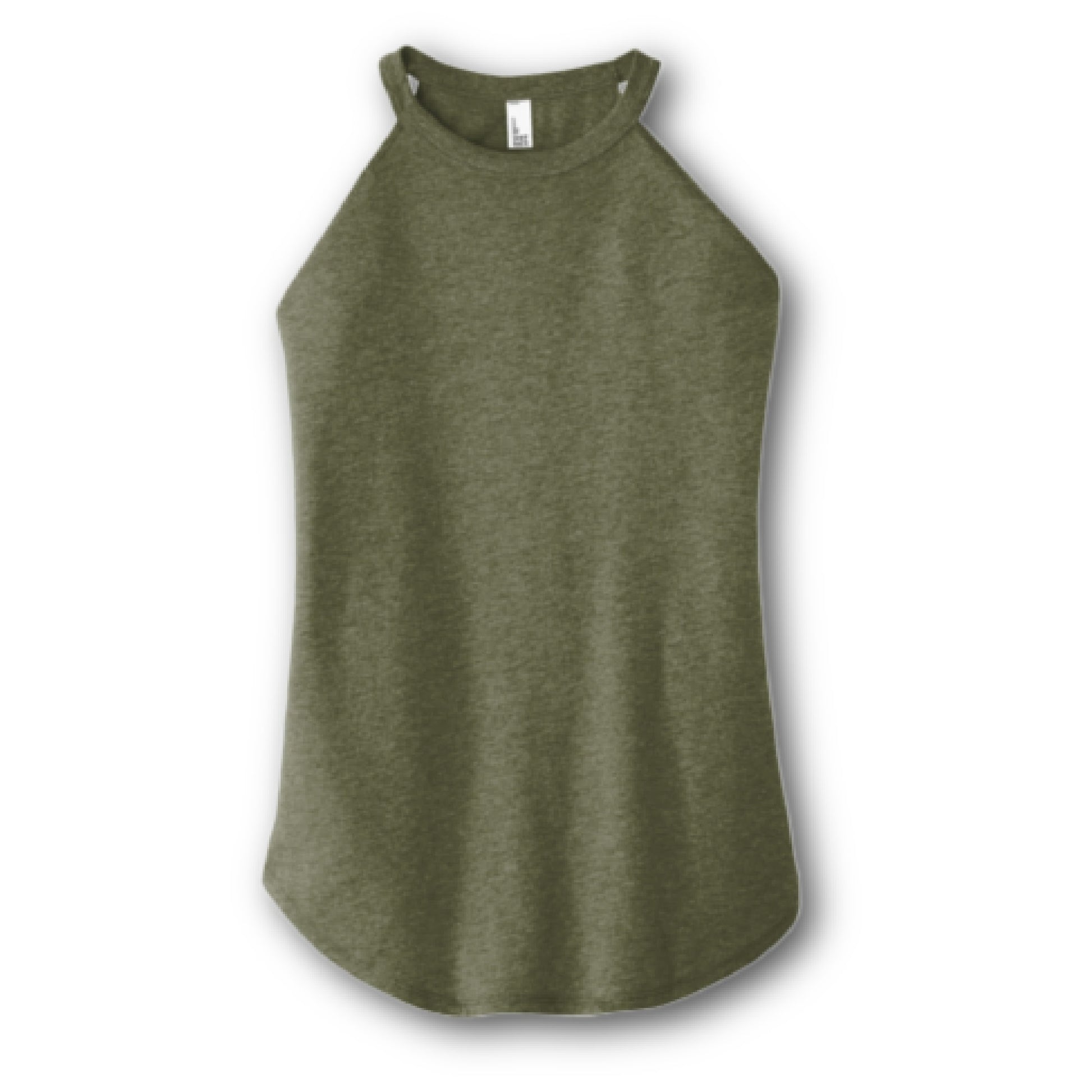 Ladies High Neck Halter Tank Top with Flattering, Flowy Silhouette in 