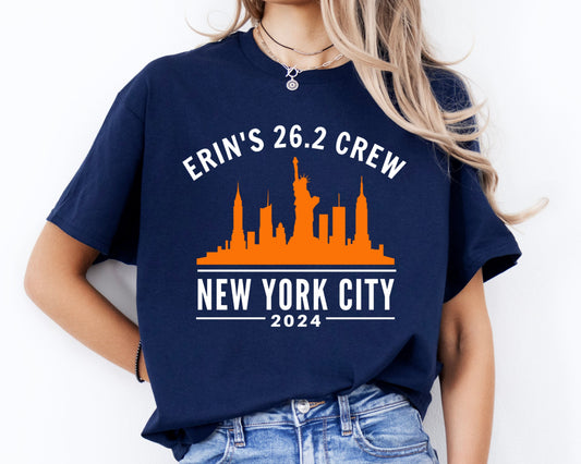 new york city marathon cheer crew shirt