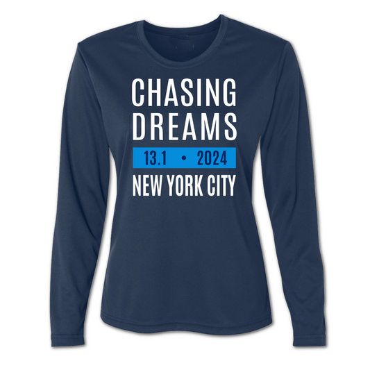 new york city half marathon running shirt chasing dreams