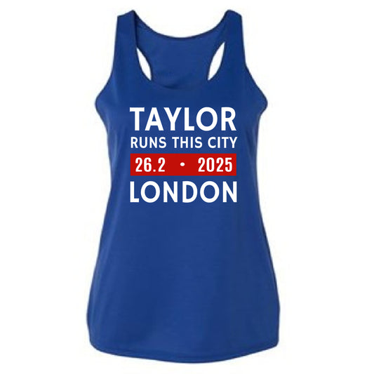 personalized london marathon running tank