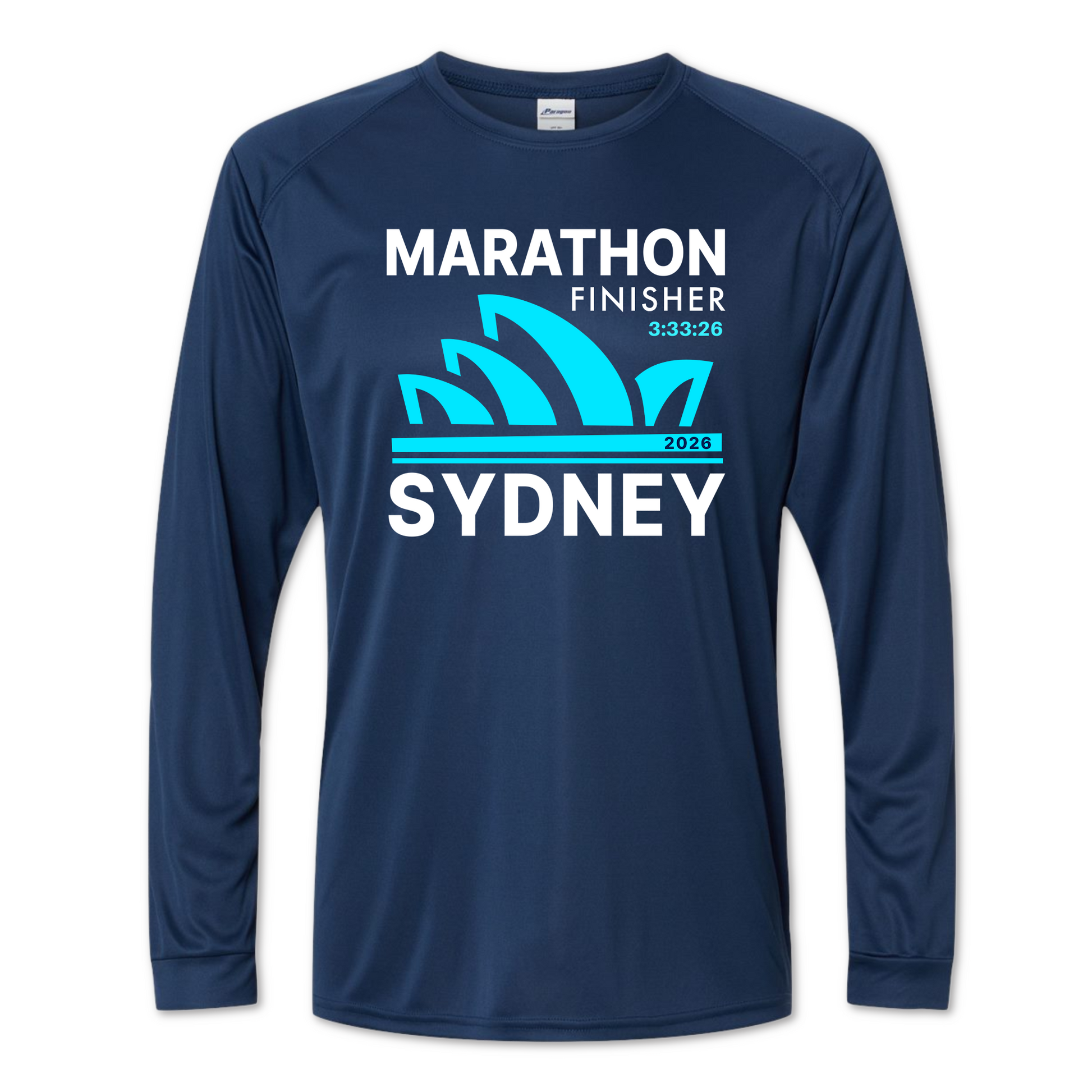 Sydney marathon finisher shirt with sydney opera house